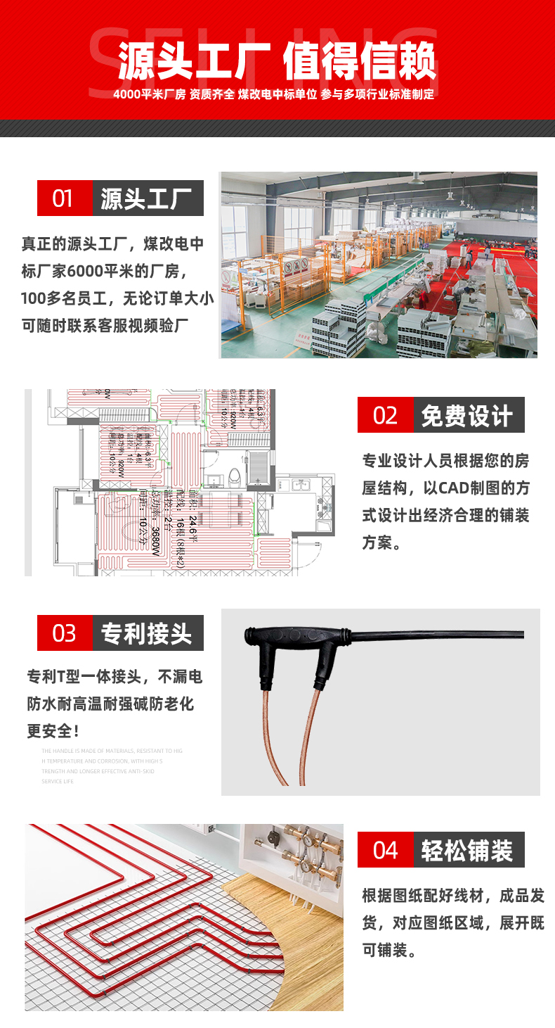 24K-環保黑石墨烯電地暖發熱線