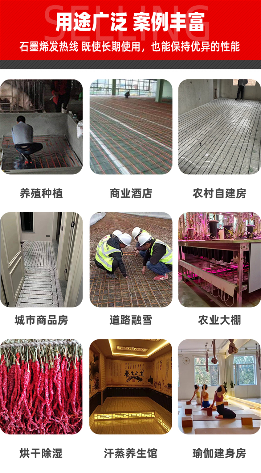 24K-環保黑石墨烯電地暖發熱線